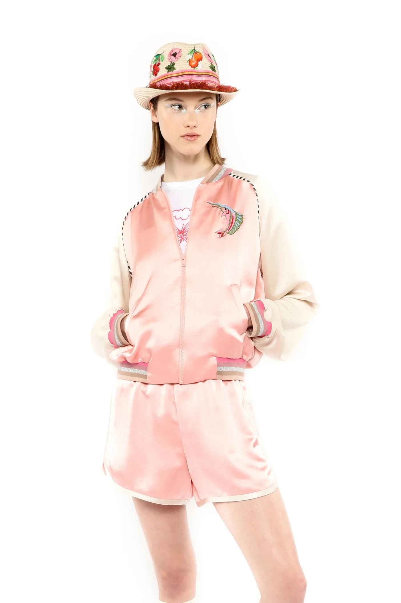 Satin Embroidered Souvenir Jacket