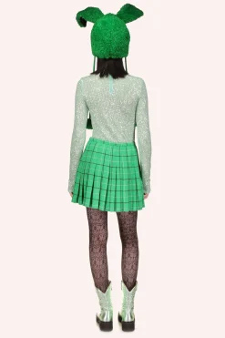 Sequin Mesh Turtleneck