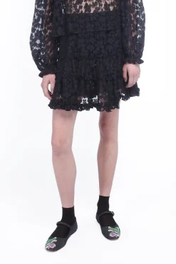 Shadow Blossom Tulle Tiered Petticoat Skirt