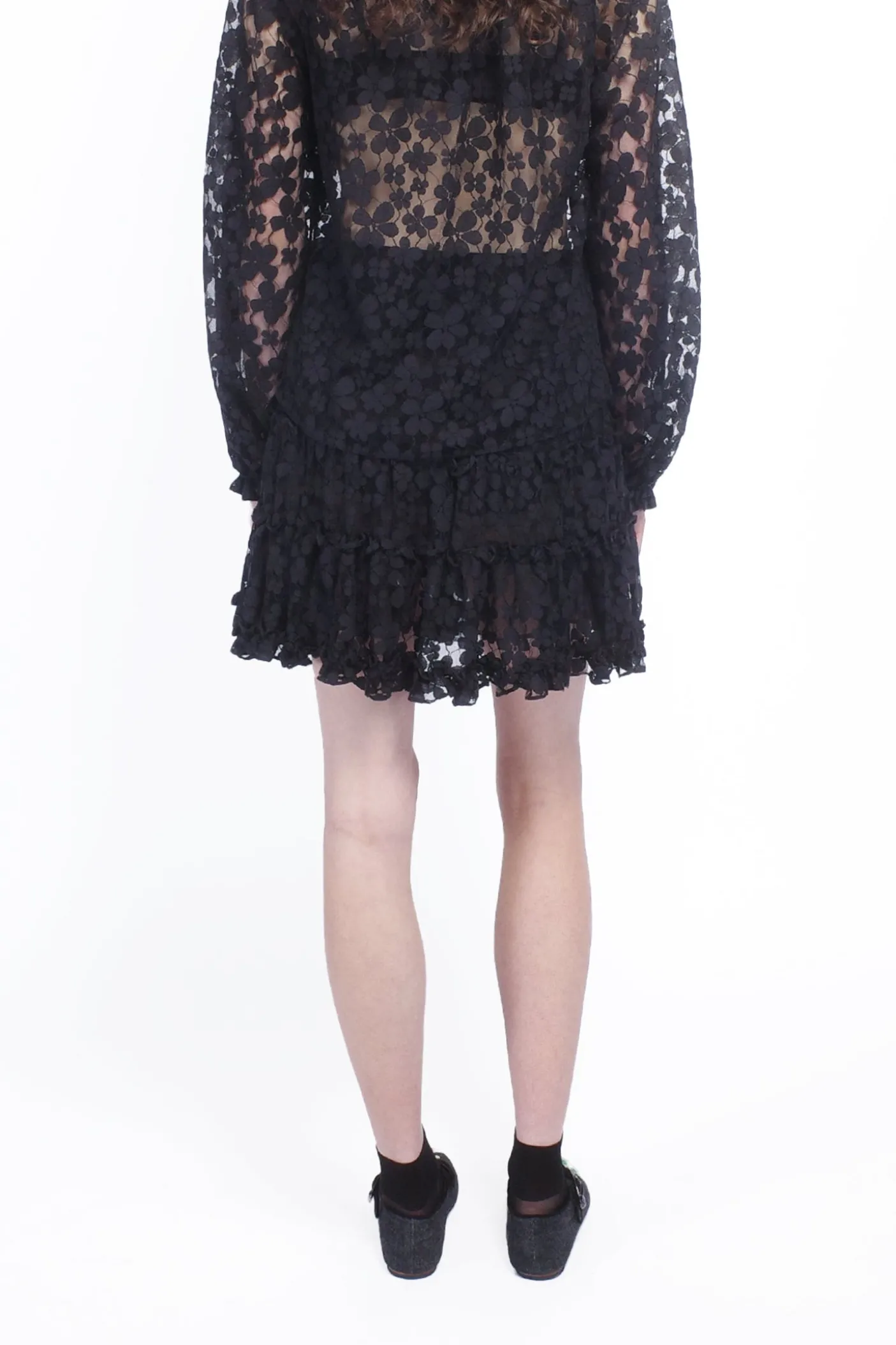 Shadow Blossom Tulle Tiered Petticoat Skirt