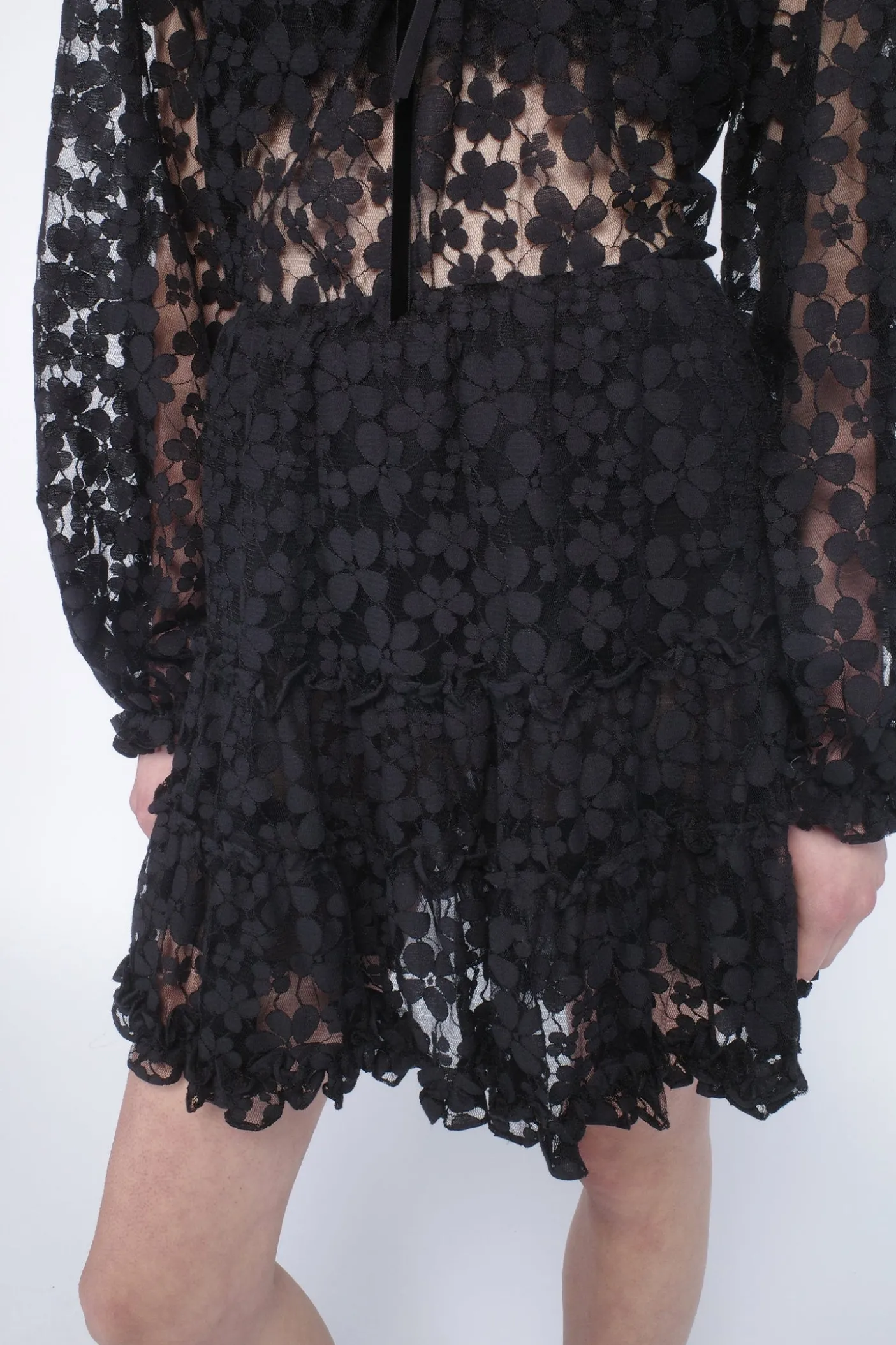 Shadow Blossom Tulle Tiered Petticoat Skirt