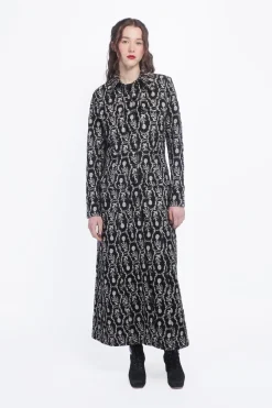 Sleeping Beauty Embroidered Faux Suede Long Coat