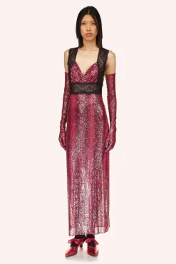 Snakeskin Sequin & Lace Dress