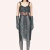 Snakeskin Sequin & Lace Midi Dress
