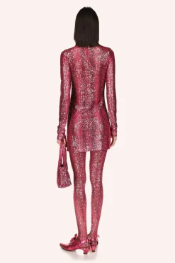 Snakeskin Sequin Turtleneck Dress