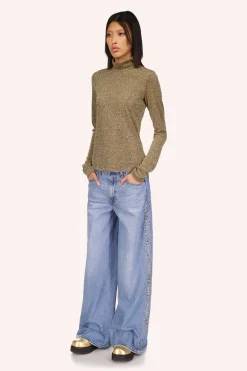 Sparkling Mesh Turtleneck