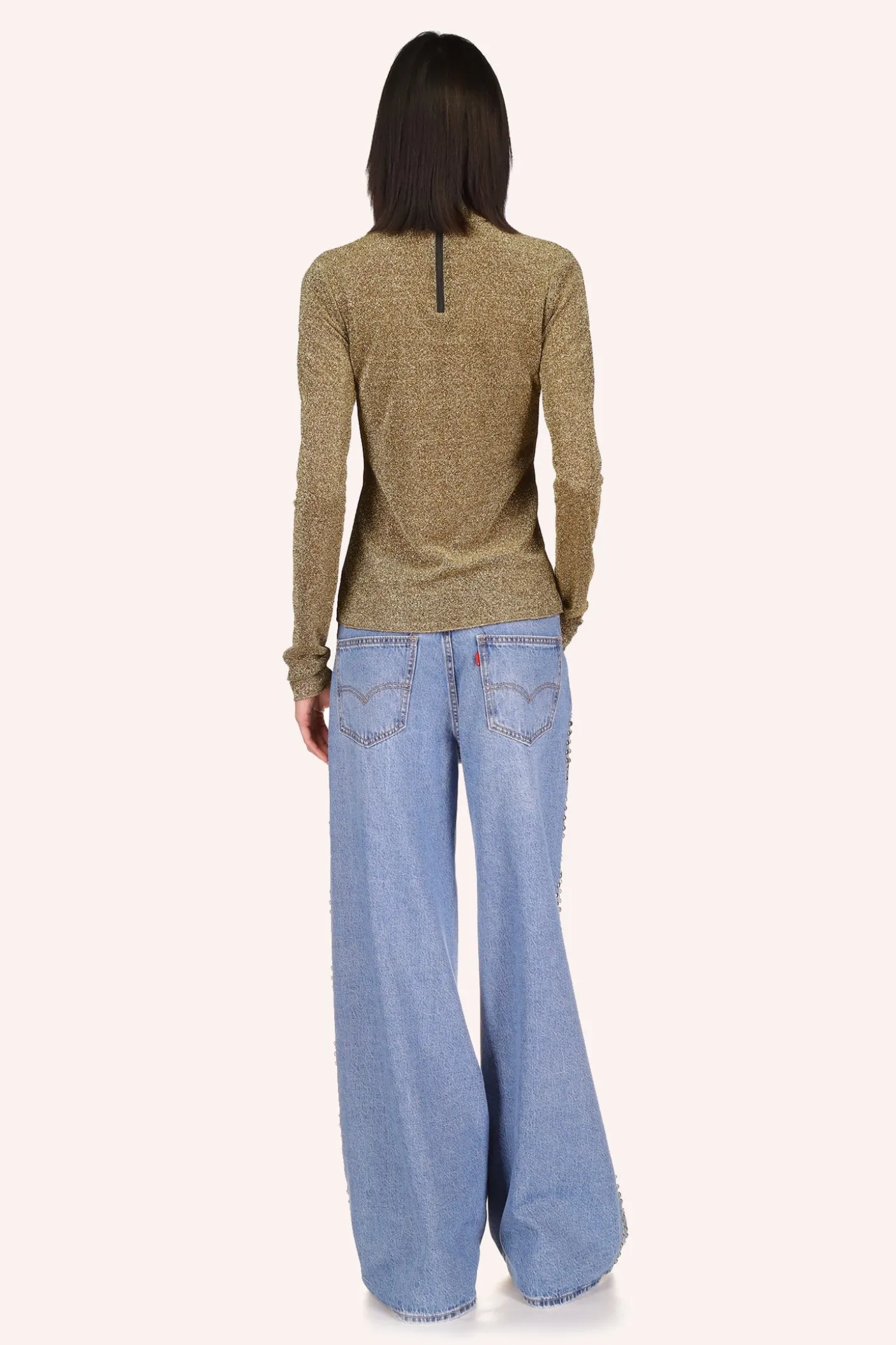 Sparkling Mesh Turtleneck