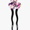 Spring Flower Chignon Hair Pin- Green & Purple