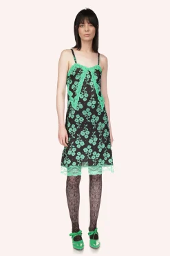 Stitched Poppies Slip Dress