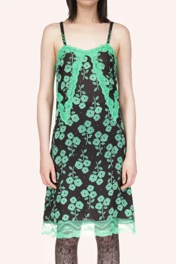 Stitched Poppies Slip Dress