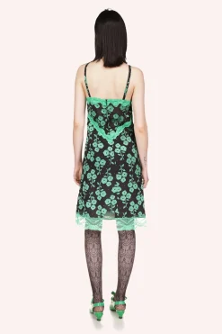 Stitched Poppies Slip Dress