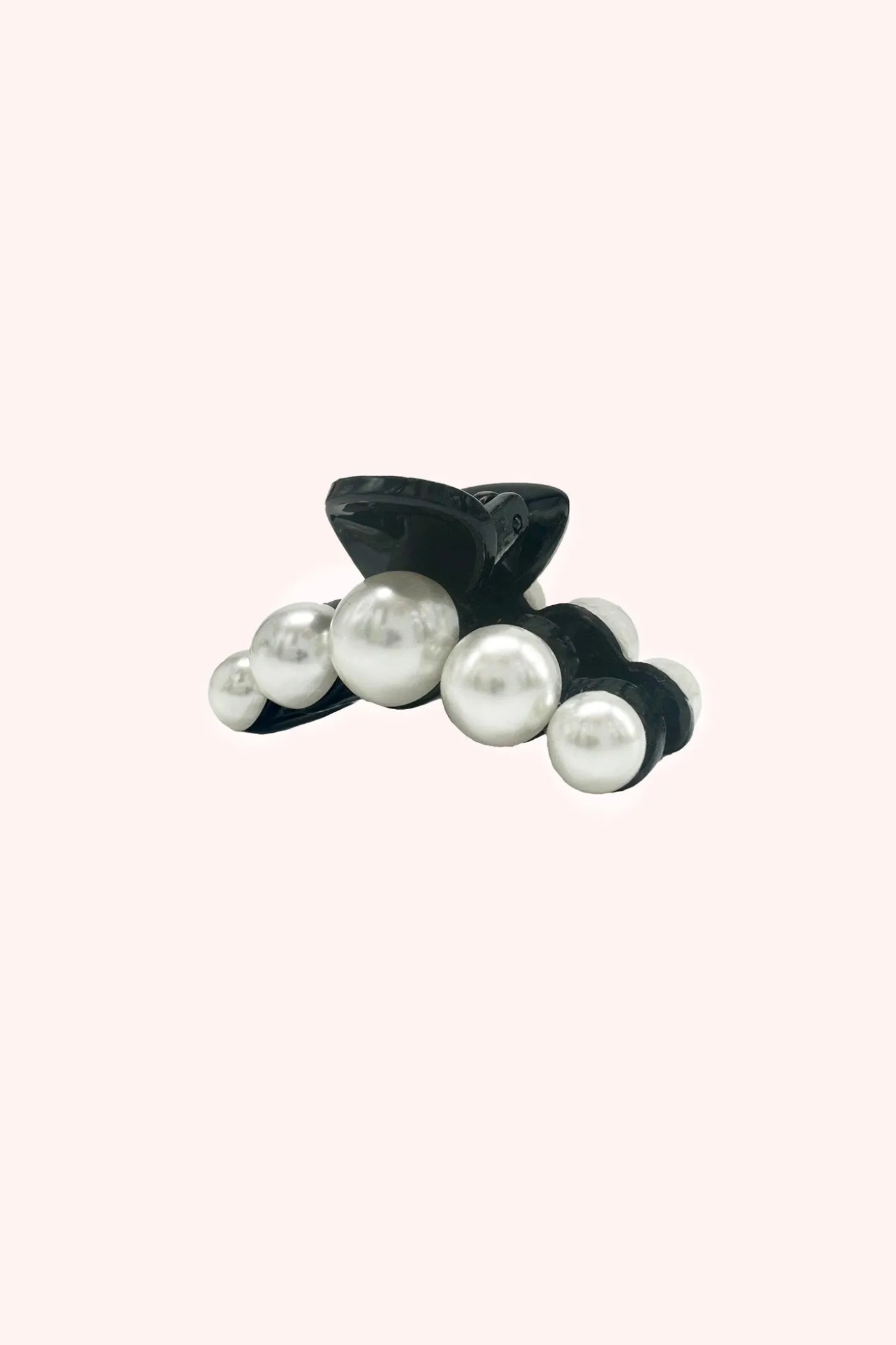 String of Pearls Mini Jaw Clip Black Pearl