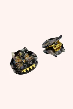 The Cat's Meow Cat Jaw Clip Pair Black Multi