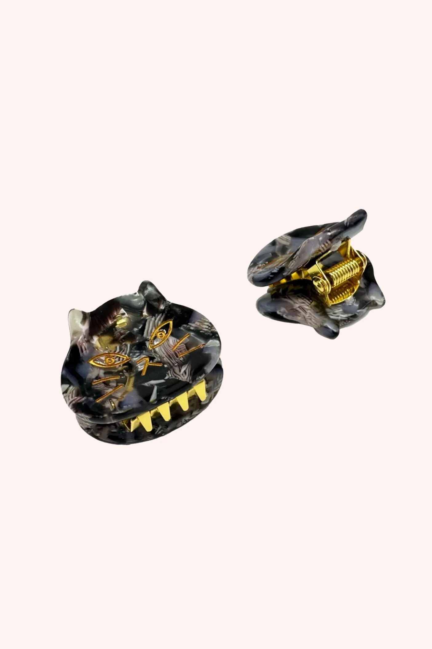 The Cat's Meow Cat Jaw Clip Pair Black Multi