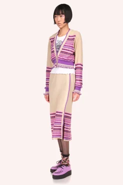Tonal Zigzag Skirt