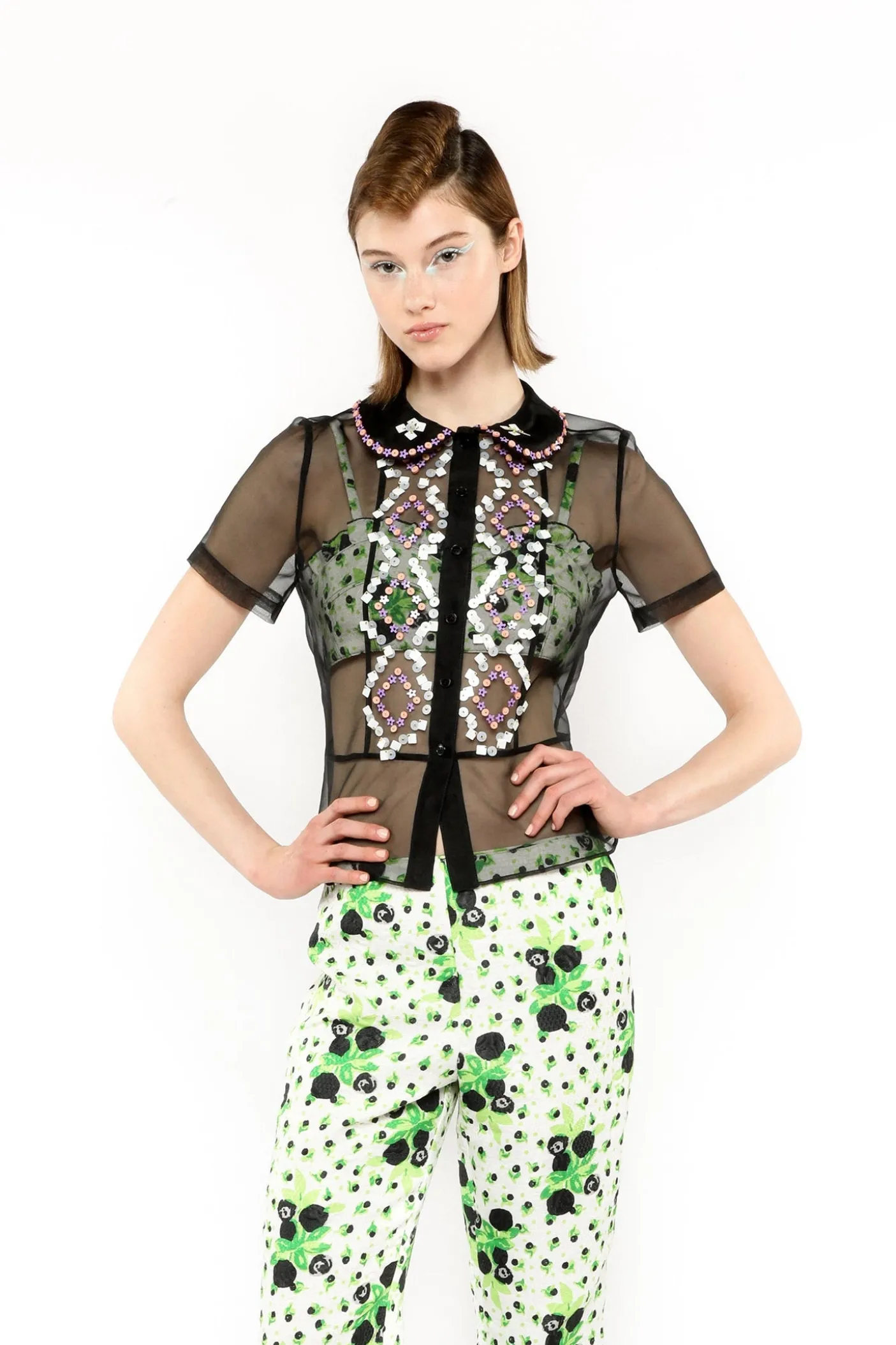 Twinkle Beaded Organza Blouse