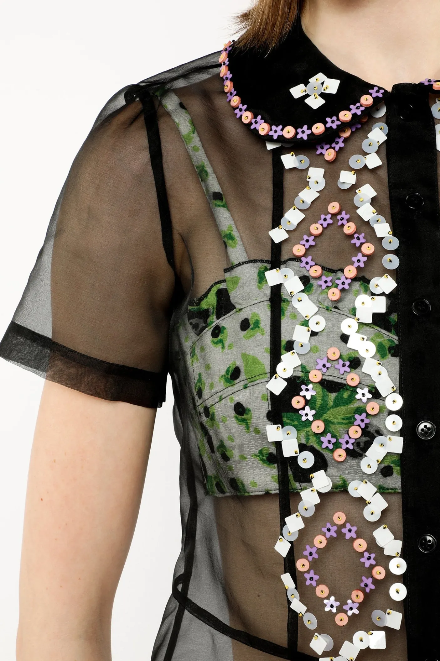 Twinkle Beaded Organza Blouse