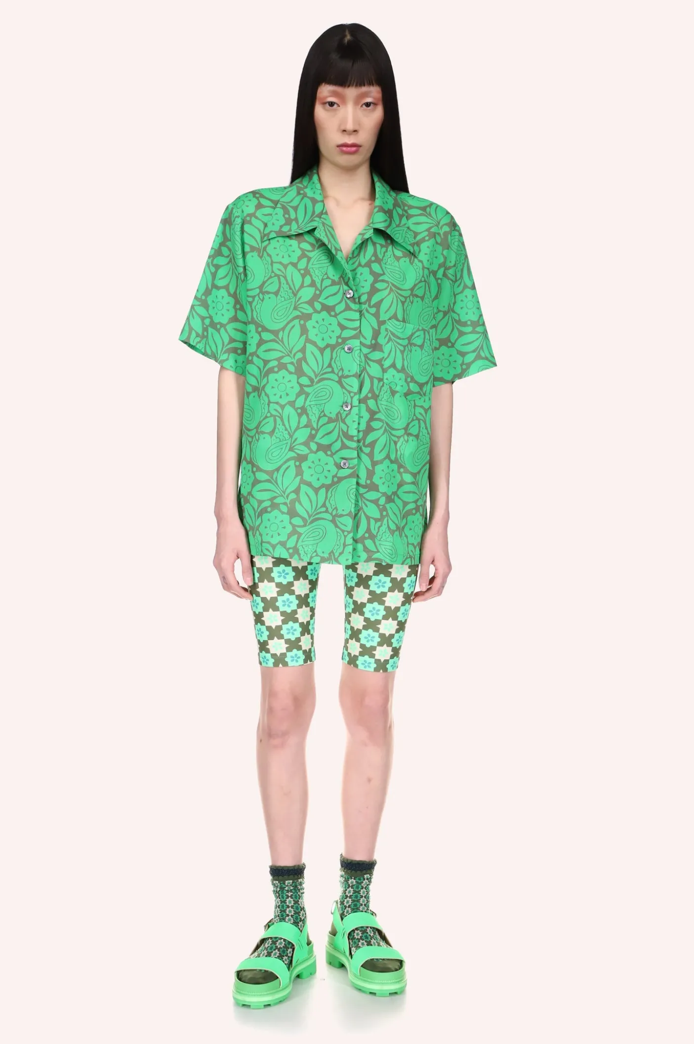 Utopian Gingham Bike Shorts
