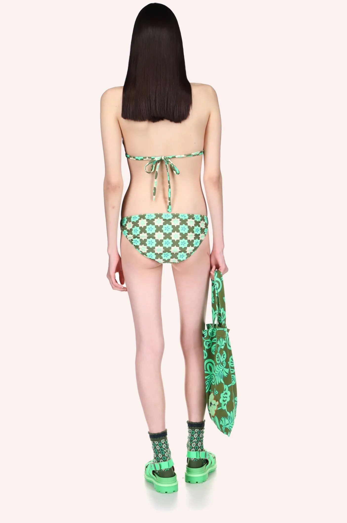 Utopian Gingham Triangle Bikini Set