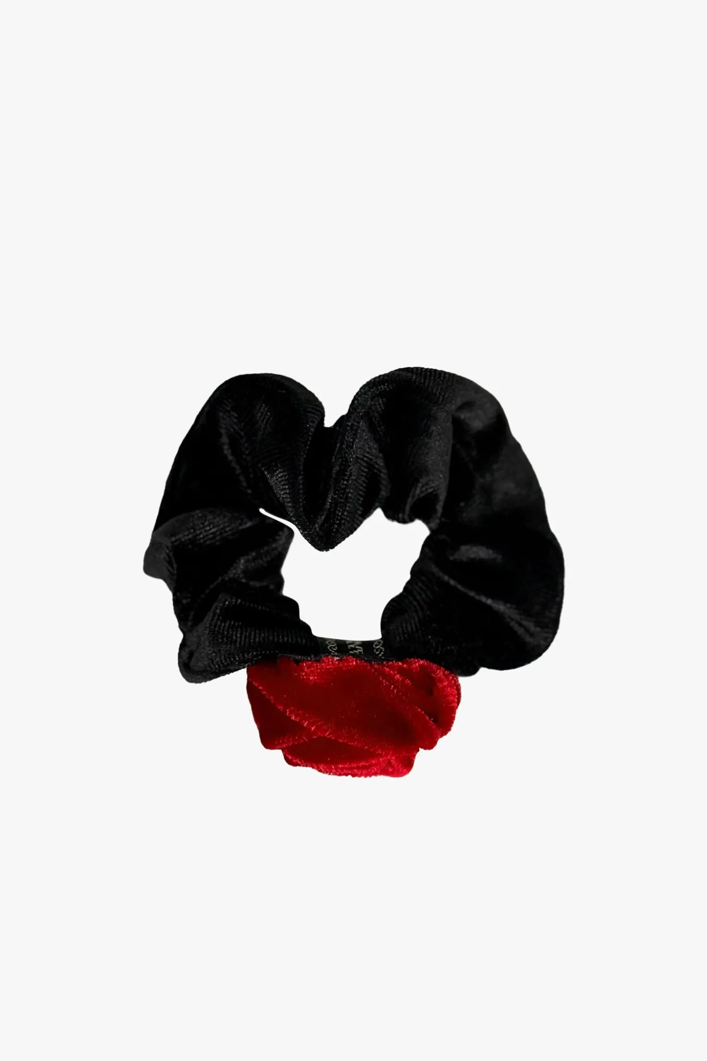 Velvet Rosette Scrunchie-Red