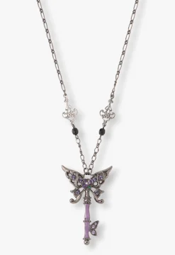 Victorian Butterfly Key Necklace