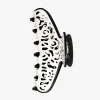 Vintage White & Black Two-Tone Open Scroll Jaw Clip