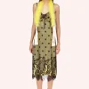 Washed Satin With Lace Dress