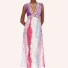 Wavy Clouds Velvet Bodice Sleeveless Dress