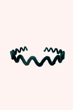 Wavy Velvet Headband Emerald